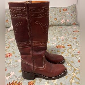 Frye Brown Vintage 80s Campus Boots - Excellent Condition - Barely Worn